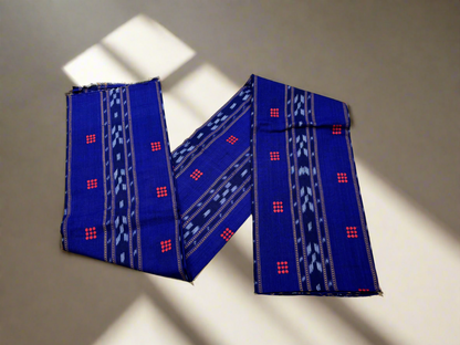 Navy blue with red ikat shalwar suit set