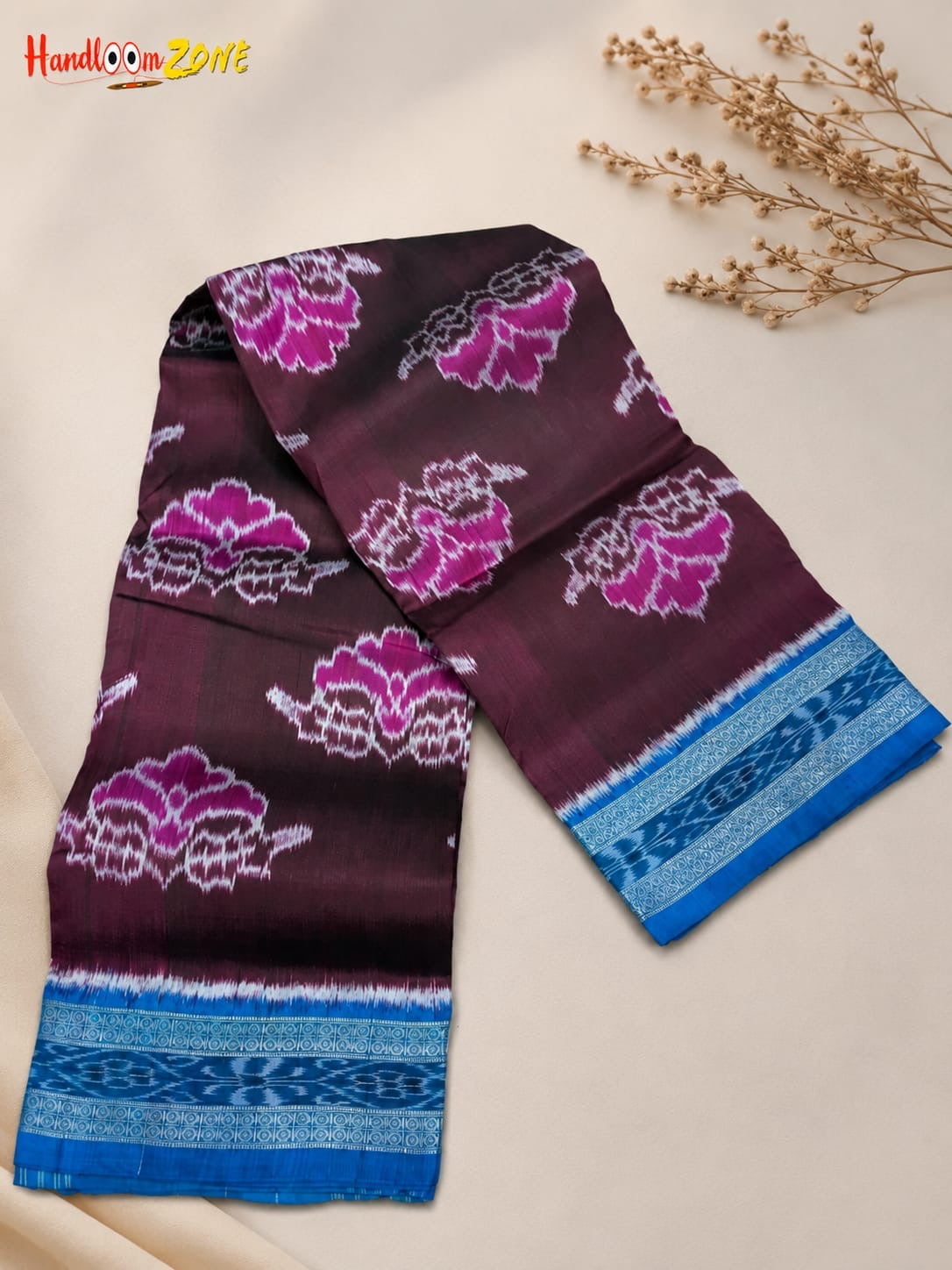 Exclusive body flowers khandua silk saree