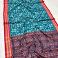 Green with red body flowers cotton saree