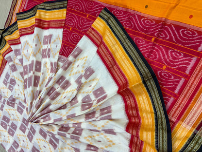 Contemporary kathifera khandua cotton saree