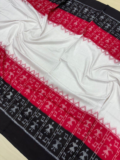 Double scot tribal khandua cotton saree