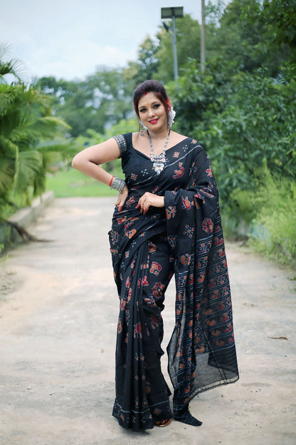 Contemporary khandua nabarangi cotton saree