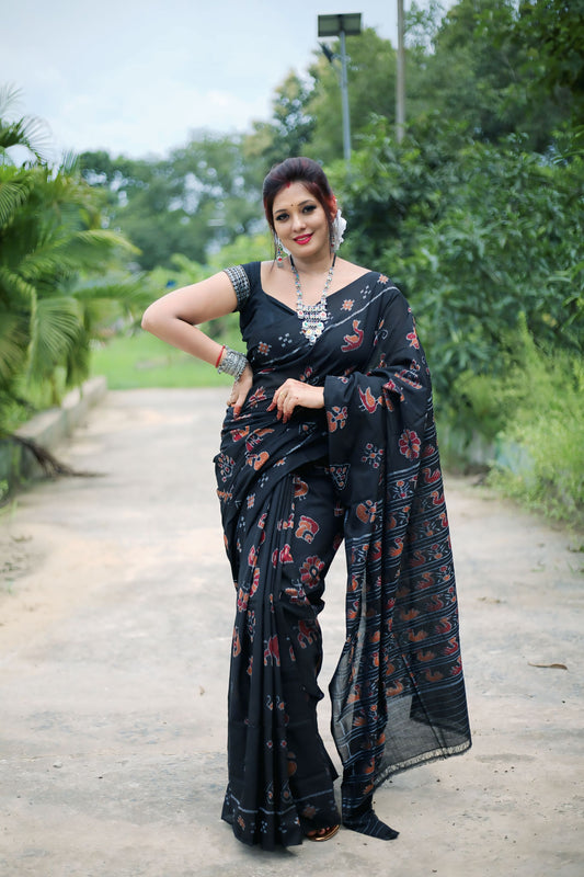 Contemporary khandua nabarangi cotton saree