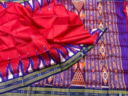 Big temple border khandua silk saree