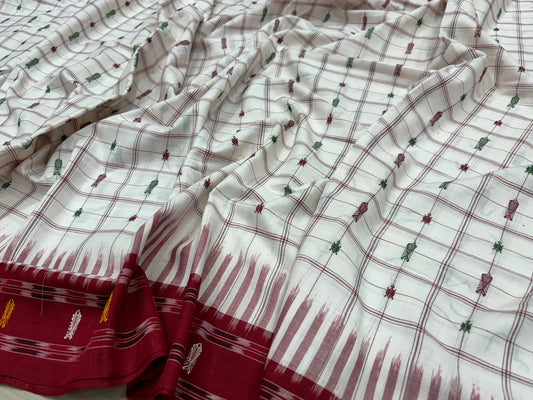Hajari buti khandua cotton saree