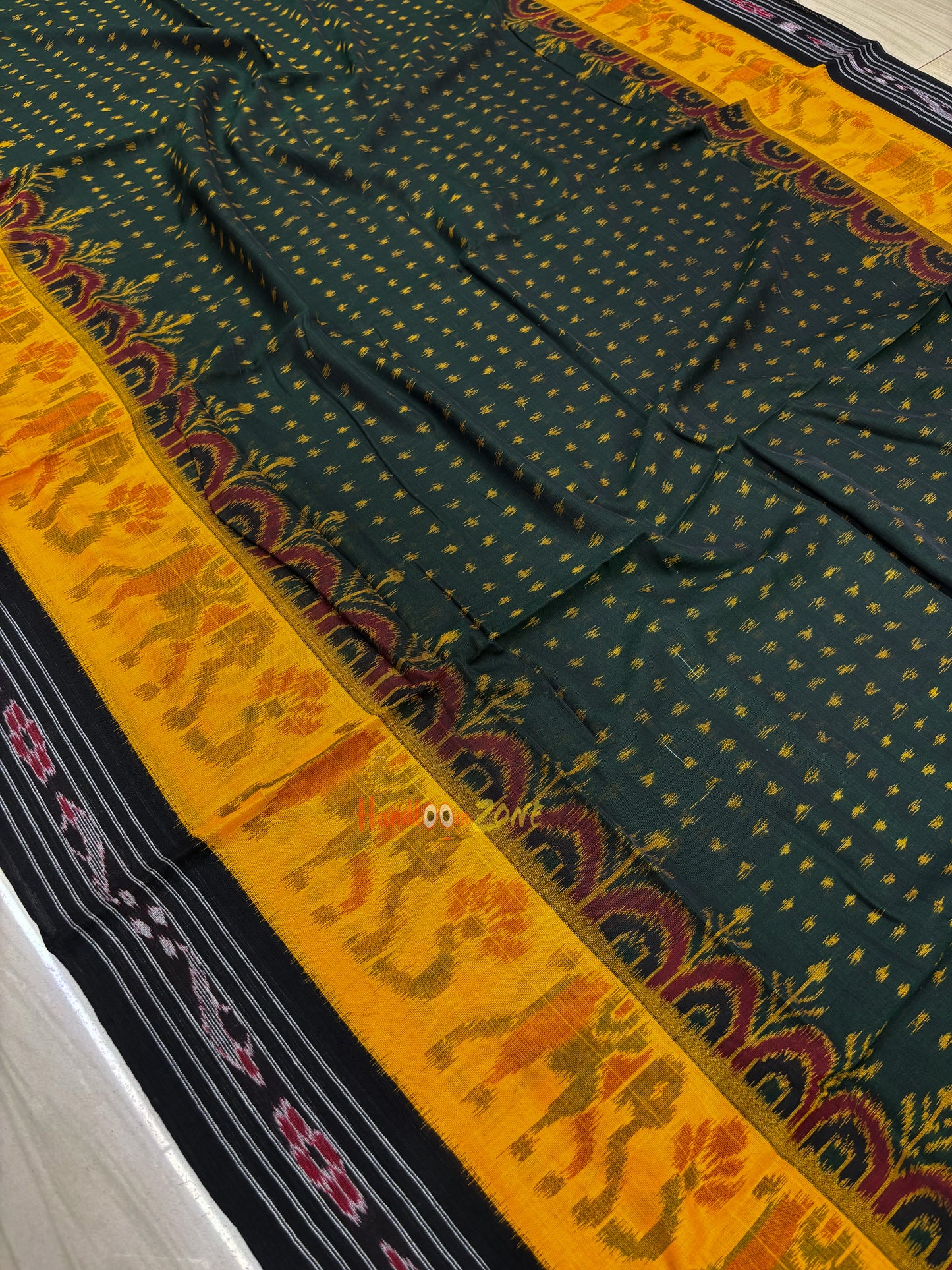 Scot elephant khandua cotton saree