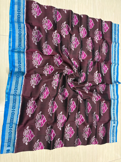 Exclusive body flowers khandua silk saree