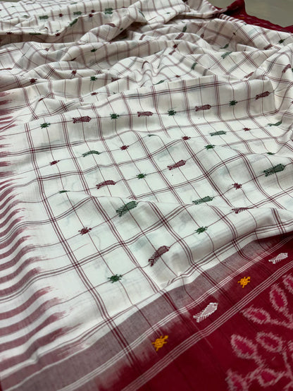Hajari buti khandua cotton saree