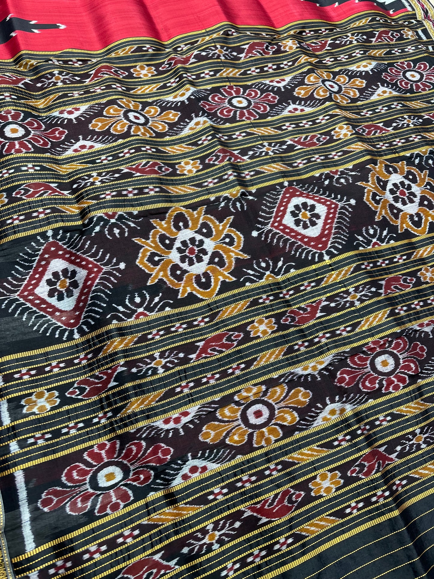 Big temple border khandua silk saree