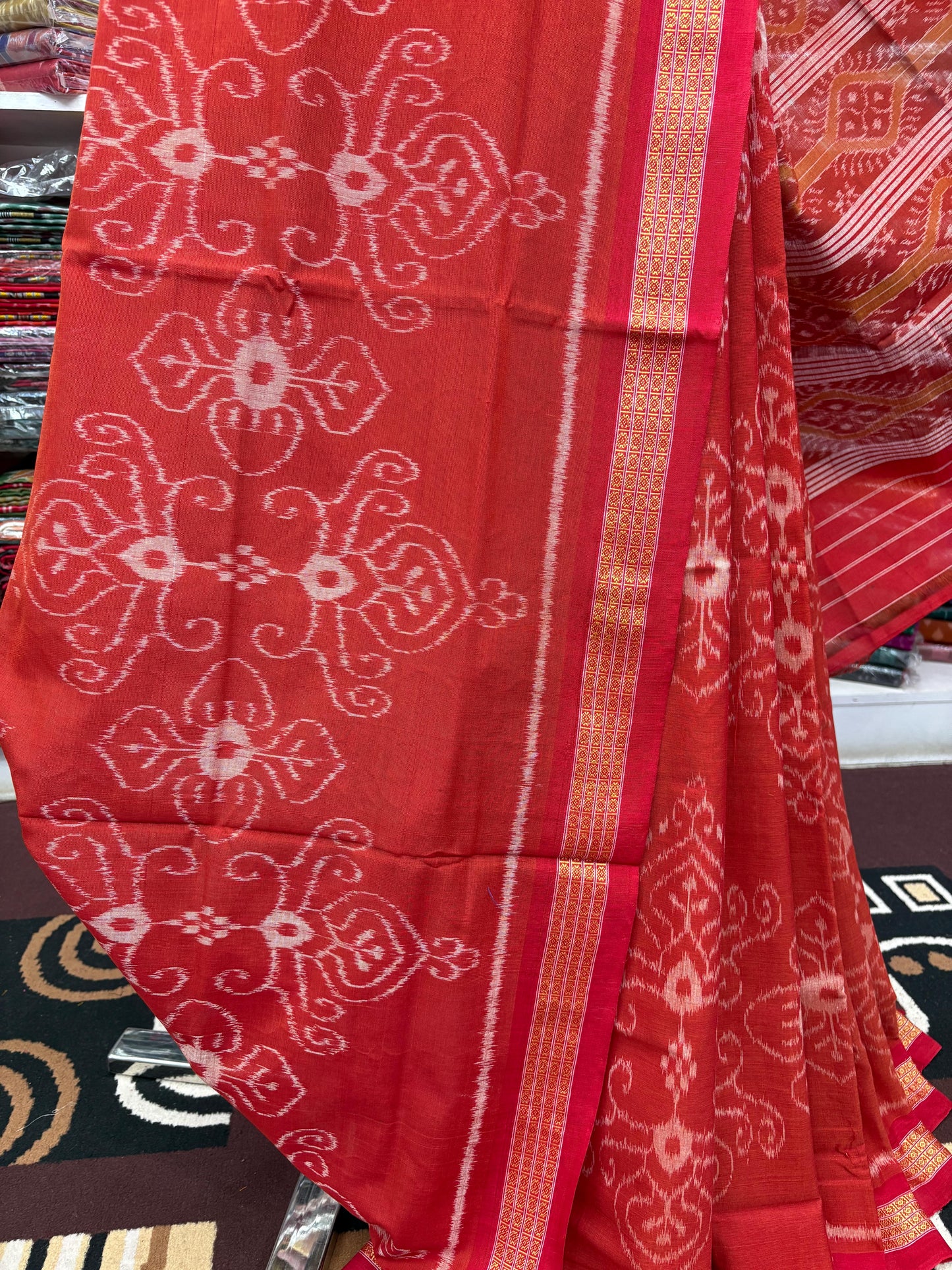 Exclusive body flowers contemporary cotton saree