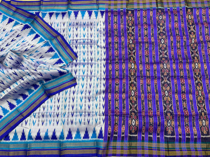 Double border tira anji khandua silk saree