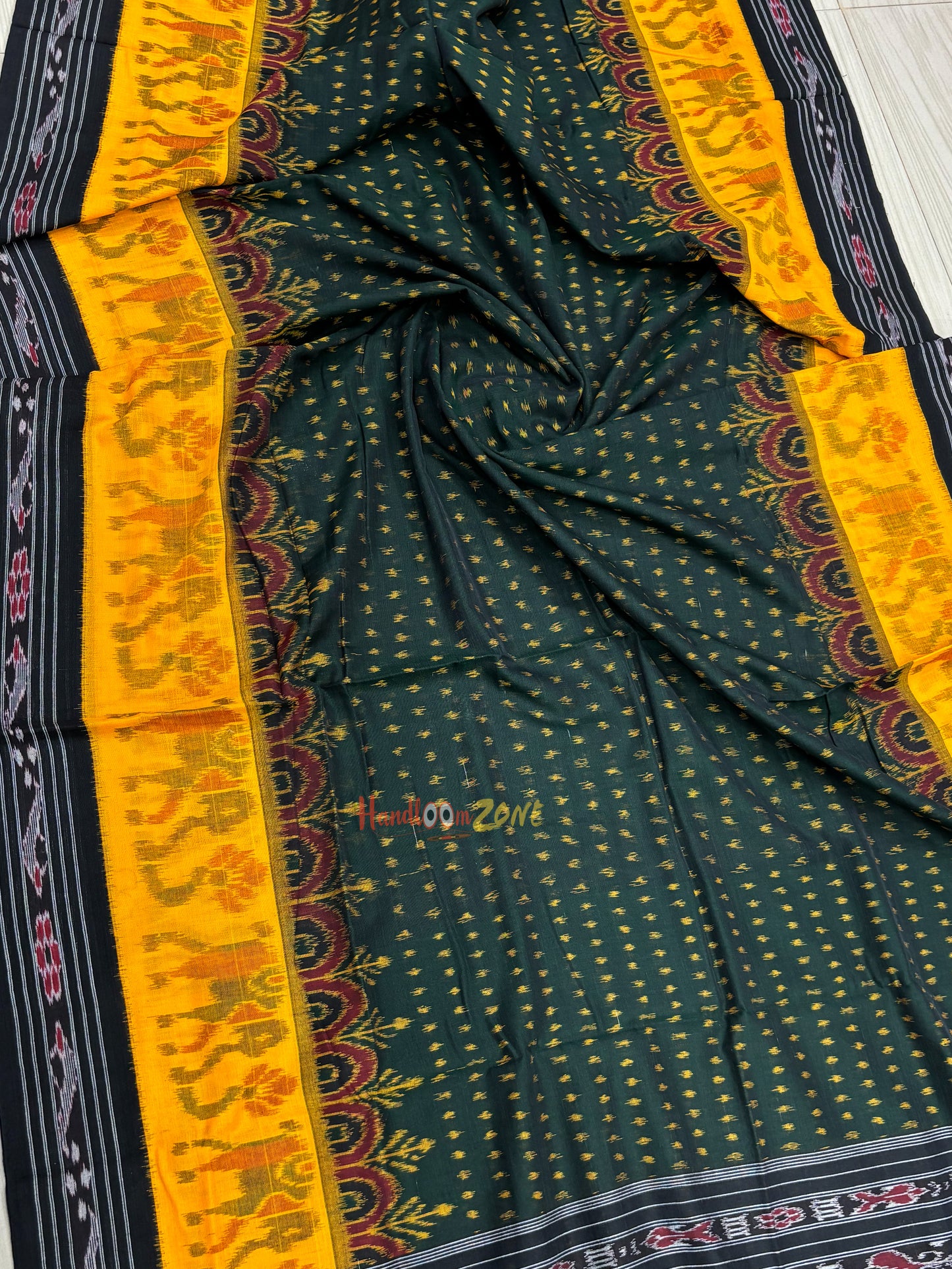 Scot elephant khandua cotton saree