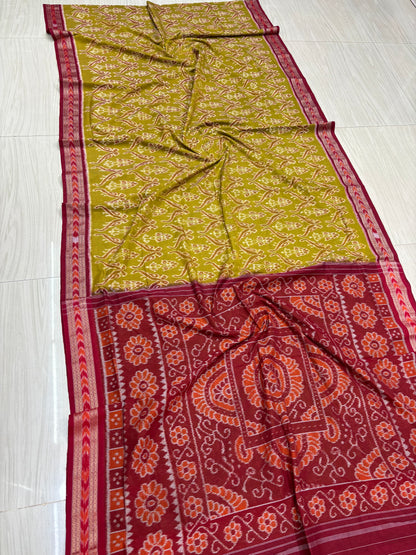 Exclusive parrot khandua cotton saree