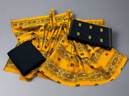 Yellow & black ikat shalwar suit set