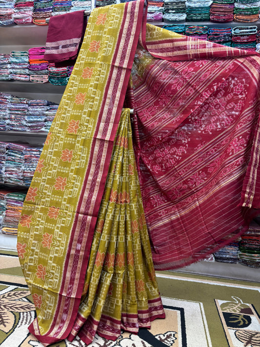 Exclusive Body lotus khandua cotton saree