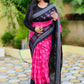 Pink scot Boat cotton saree