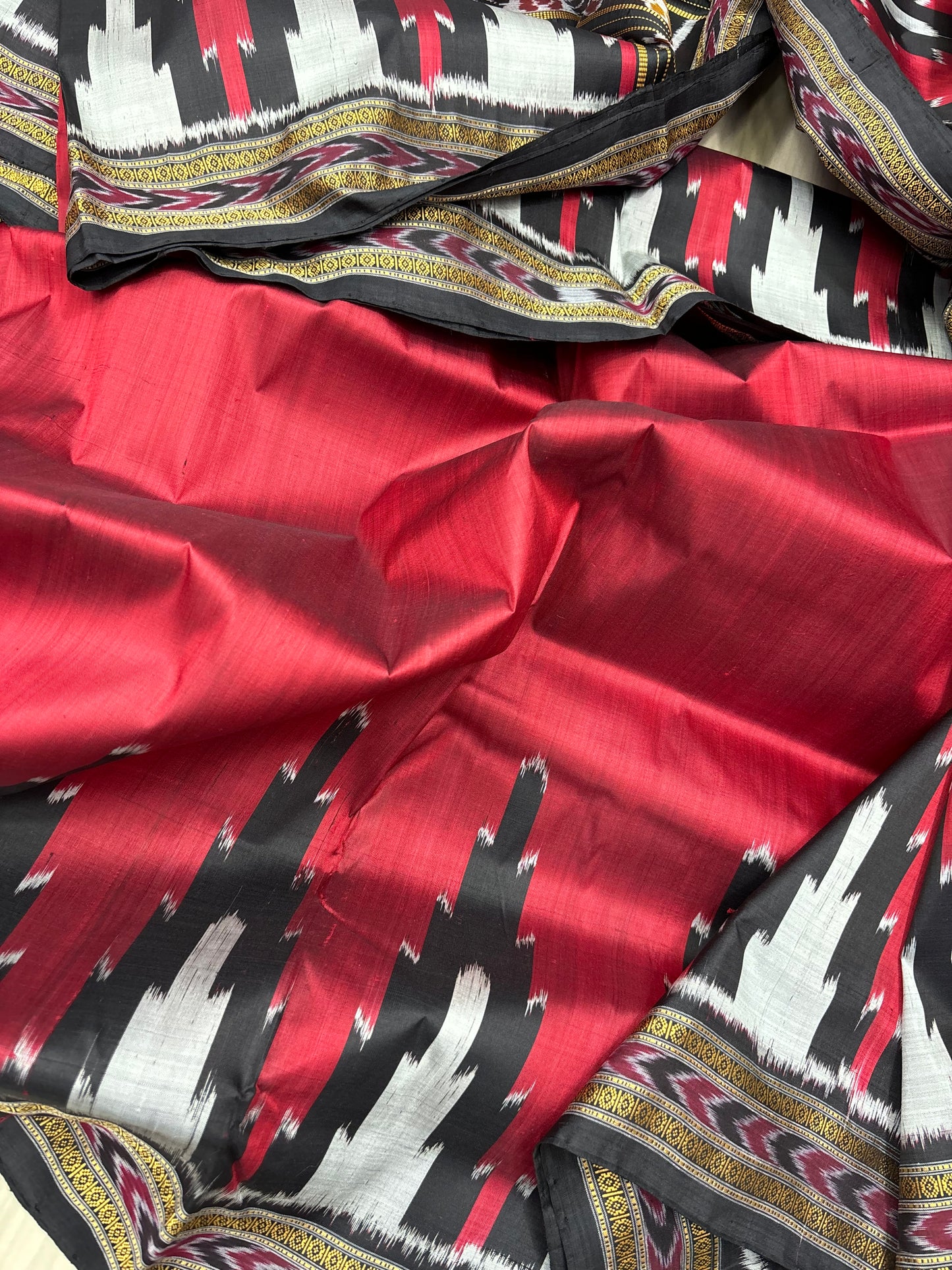 Big temple border khandua silk saree