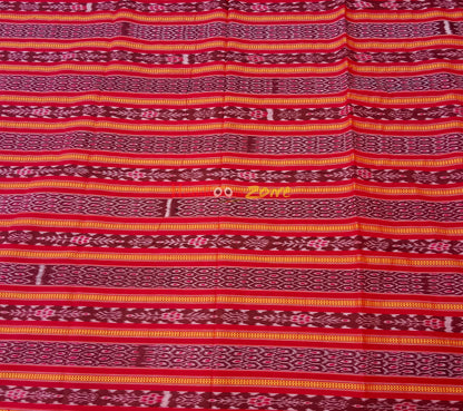 Red tree ikat fabric