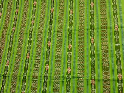 Green tree ikat fabric
