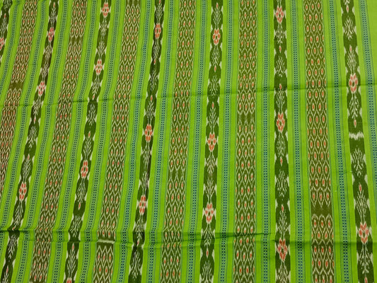 Green tree ikat fabric