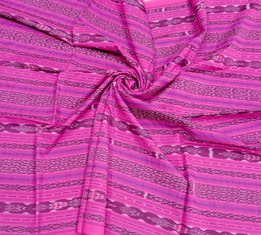 Pink tree ikat fabric