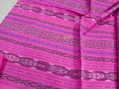 Pink tree ikat fabric