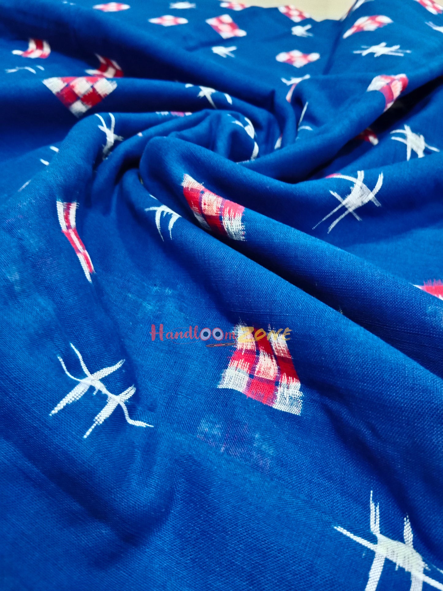 Blue 🔵 pasapali ikat cotton fabric