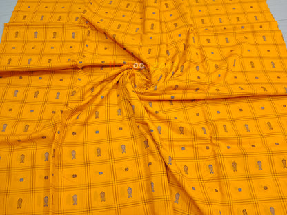 Yellow` fish 🐟🐟 buti ikat fabric