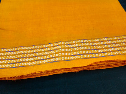 SAMBALPURI COTTON BLOUSE PIECE , YELLOW COLOUR, (1 MTR.)