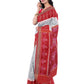 RED WITH LITE BLUE SPECIAL COTTON SAREE
